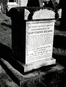 The gravestone of Septimus Sears [Z50/141/368]
